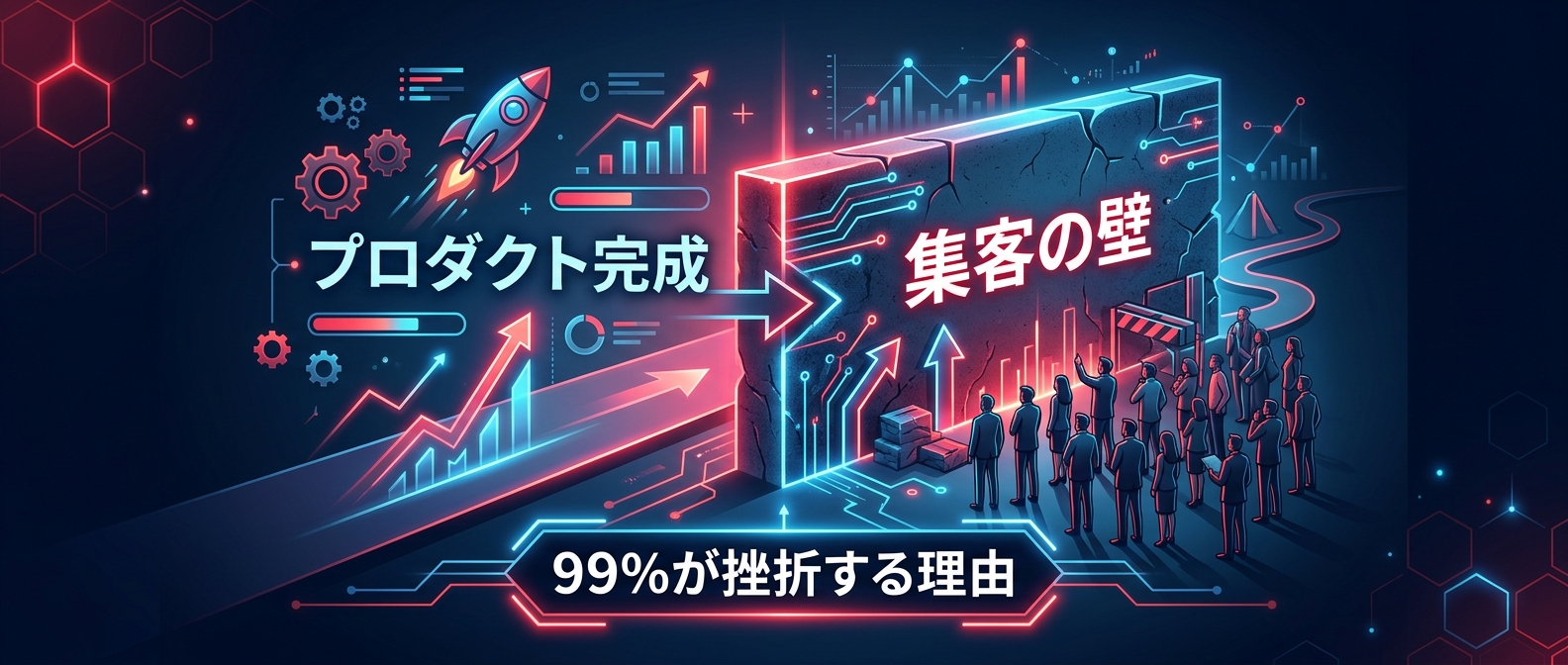 多くの1人起業家が直面する、プロダクト完成後の「集客の壁」。