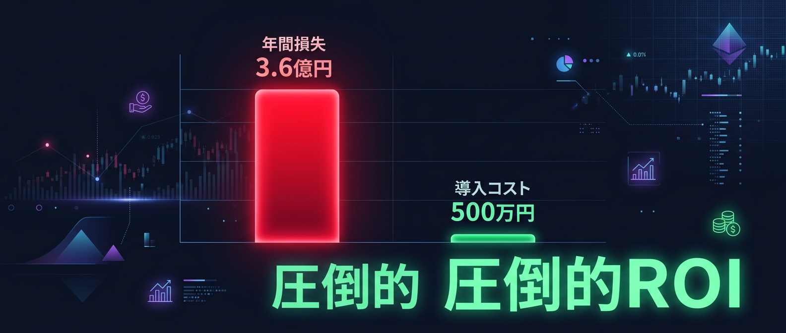 圧倒的な損失額を提示し、導入しない理由を消滅させる。