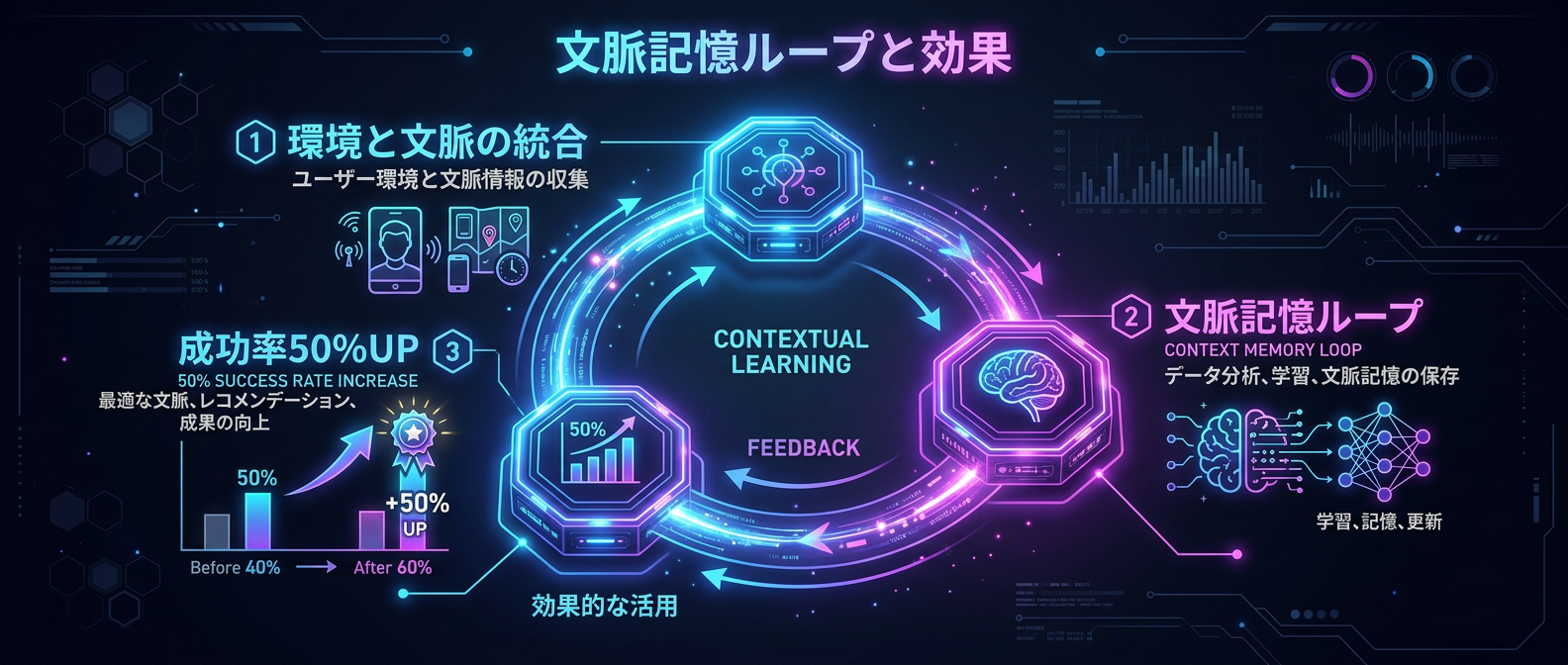 AIの知能を爆発させ、タスク成功率を劇的に引き上げる「文脈記憶ループ」