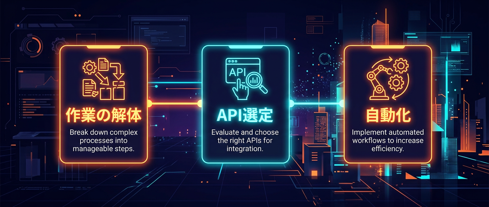 自分の業務を自動化するステップ