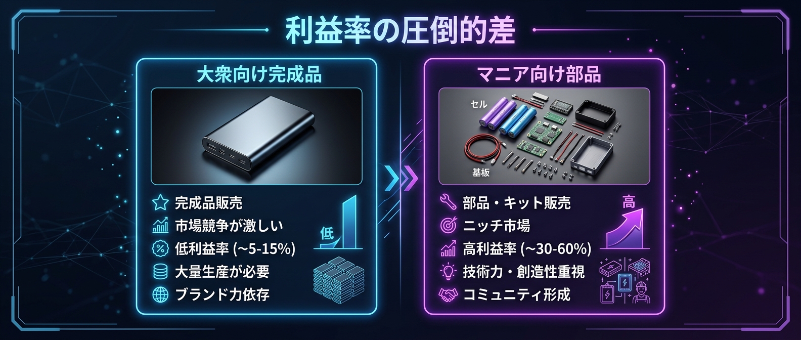 大衆向けの完成品を捨て、マニア向けの部品を直販する「モジュール・トライブ戦略」。