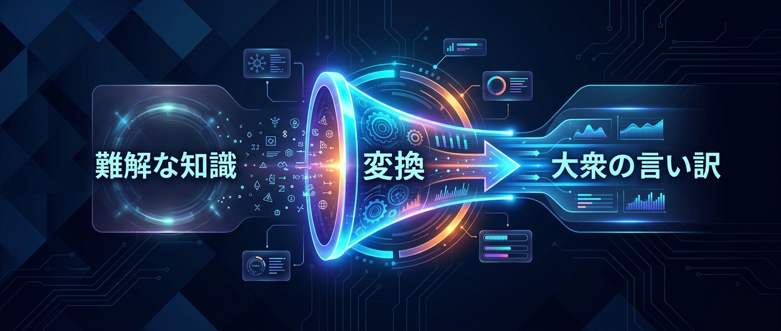 専門知識を「大衆の言い訳」に変換する錬金術