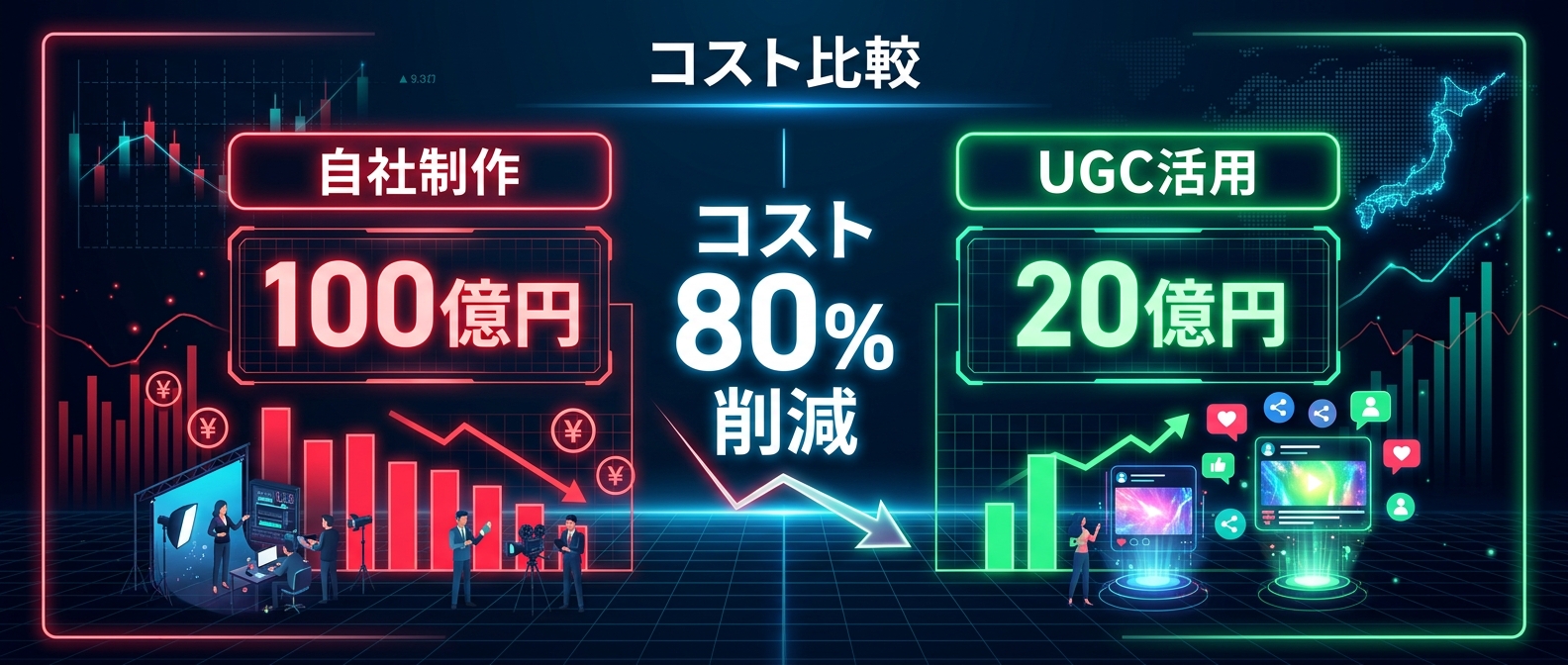 UGC活用による圧倒的なコスト削減効果