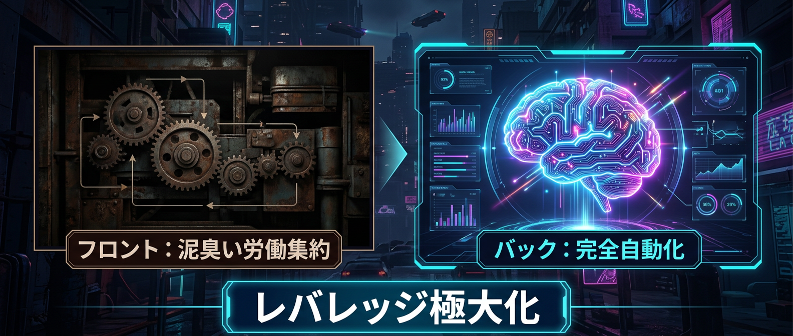 泥臭いフロントと完全自動化されたバックエンドの構築