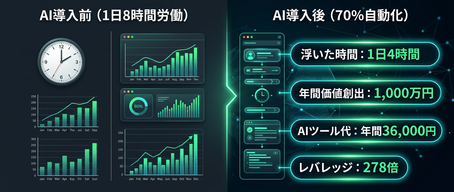 AIによる70%の自動化がもたらす圧倒的な「時間レバレッジ」