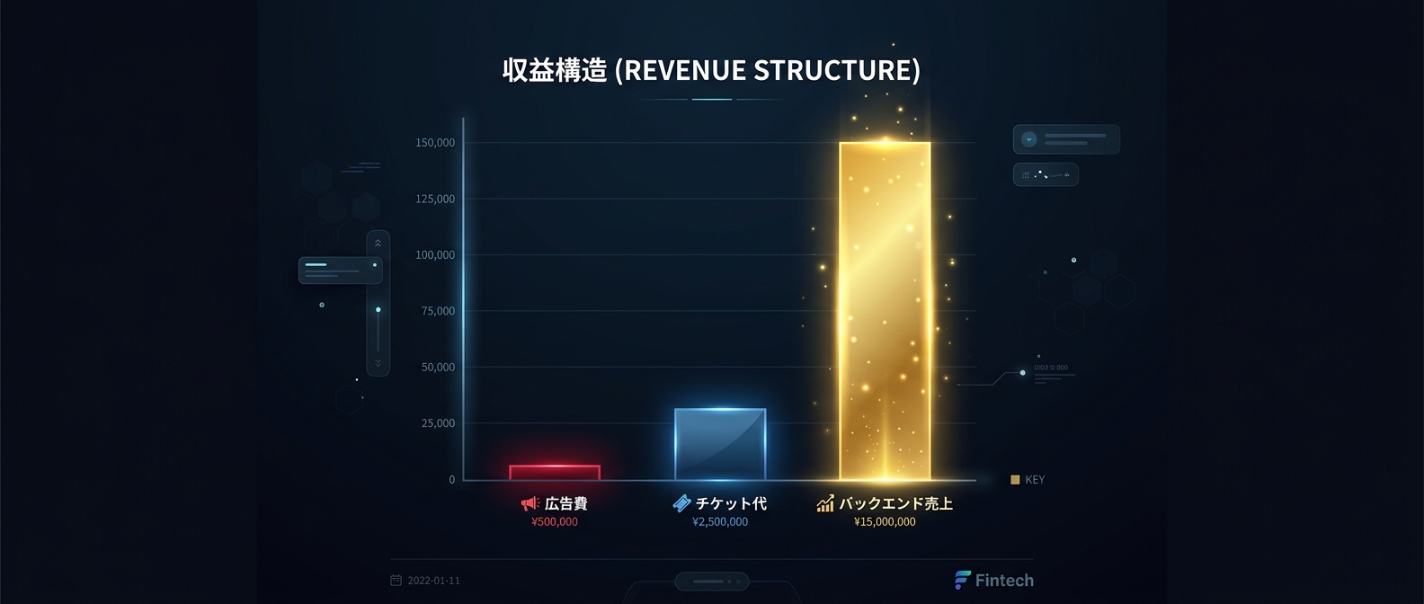 フロントエンドで黒字化し、バックエンドで莫大な利益を生む構造