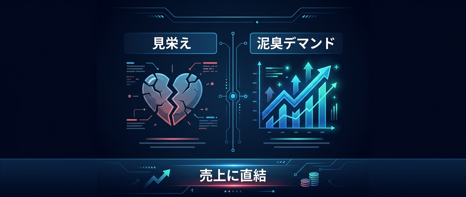 「見栄え」を捨て、「泥臭デマンド」に全振りせよ