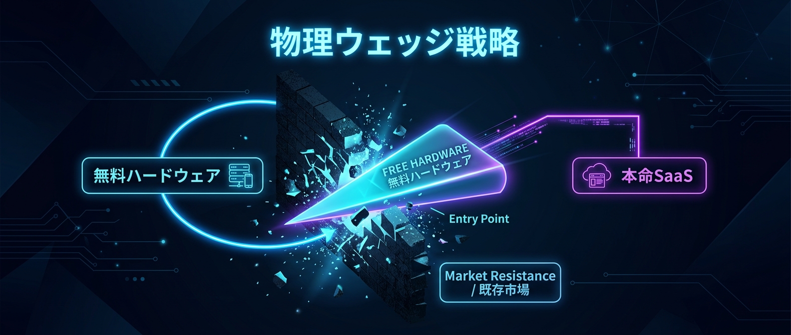 本命のSaaSを隠し、無料のハードウェアで入り込む「物理ウェッジ戦略」