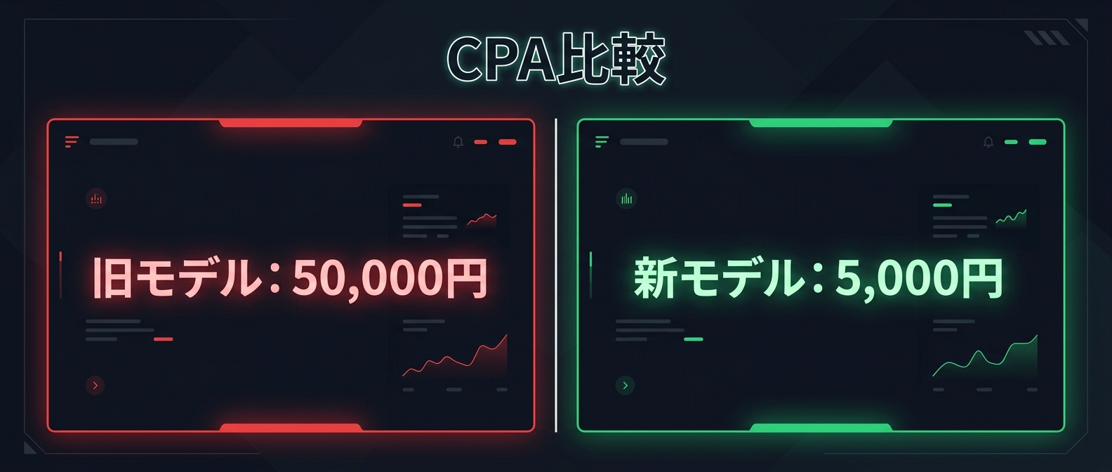 CPAを10分の1に激減させる圧倒的な投資対効果