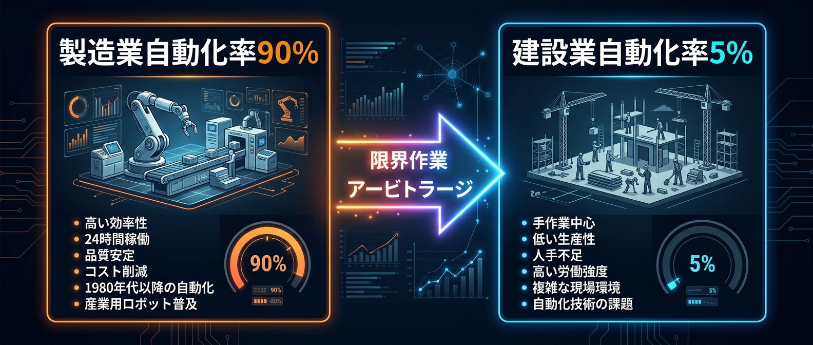 製造業と建設業の間に横たわる「自動化の断層」