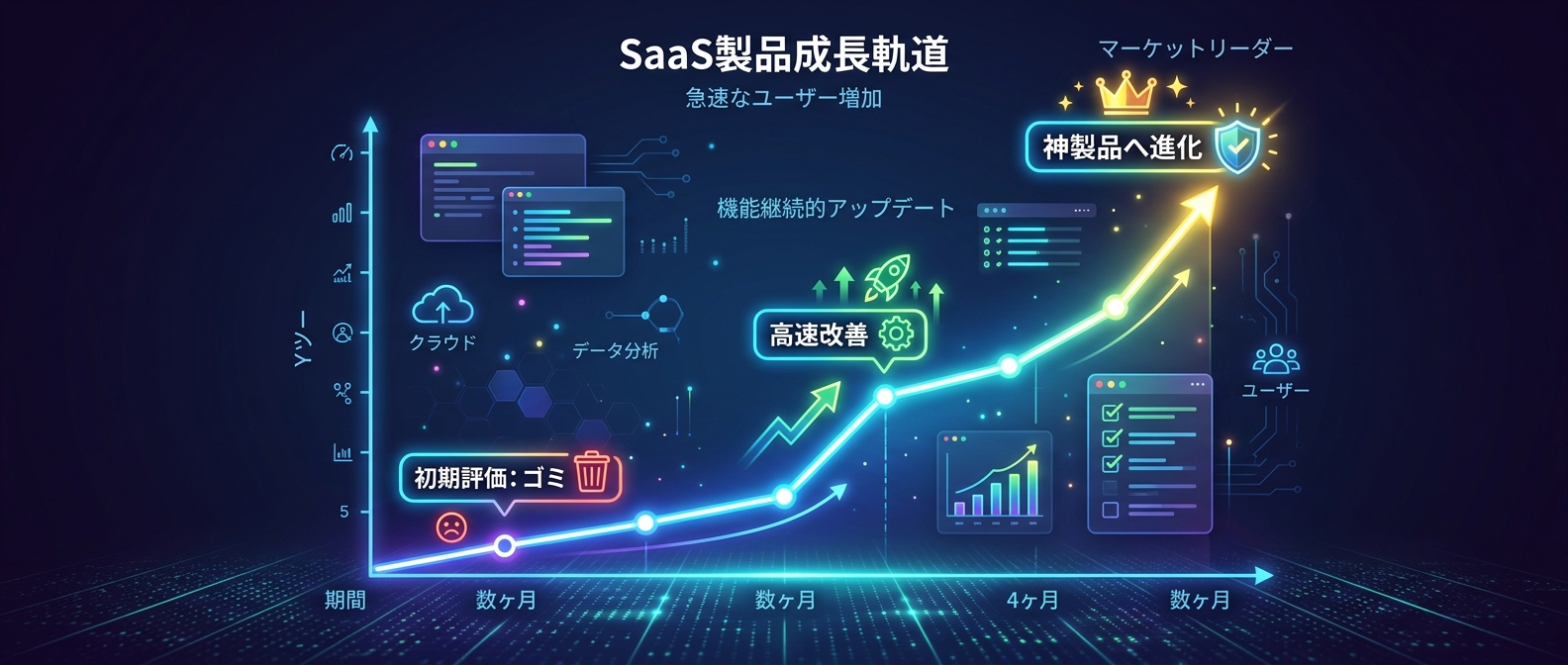 どん底の評価から「神製品」へと駆け上がる、異端児たちの成長曲線。
