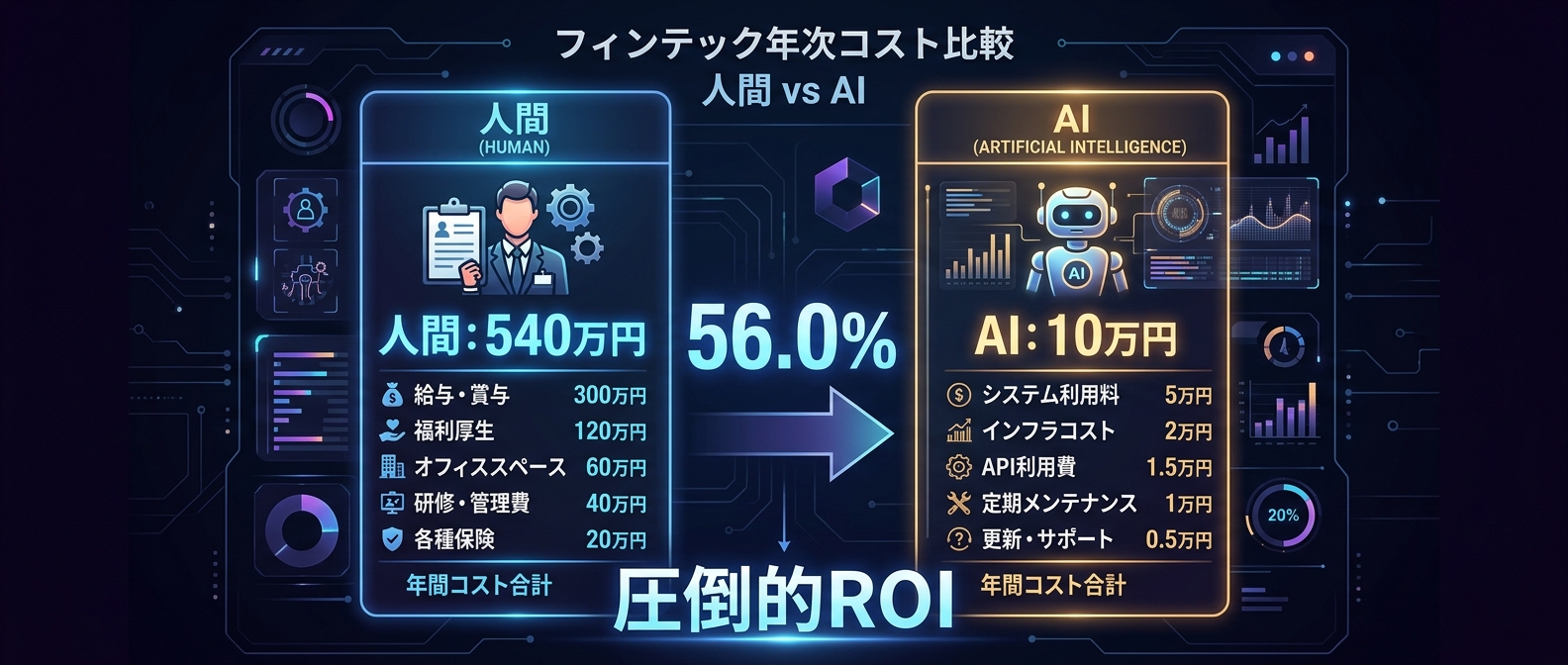 人間とAIの圧倒的な運用コスト差