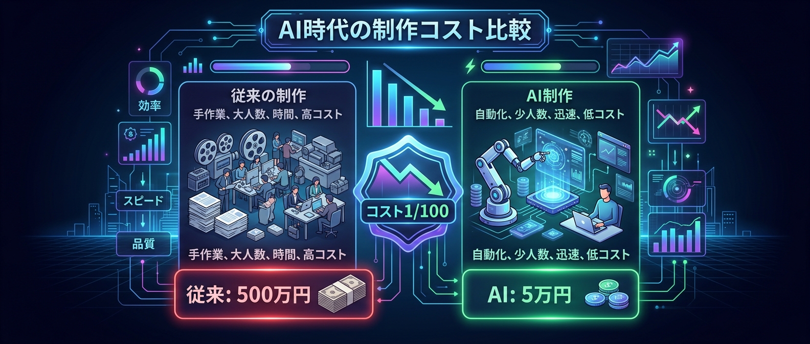 従来比1/100。残酷なまでのコストとスピードの差
