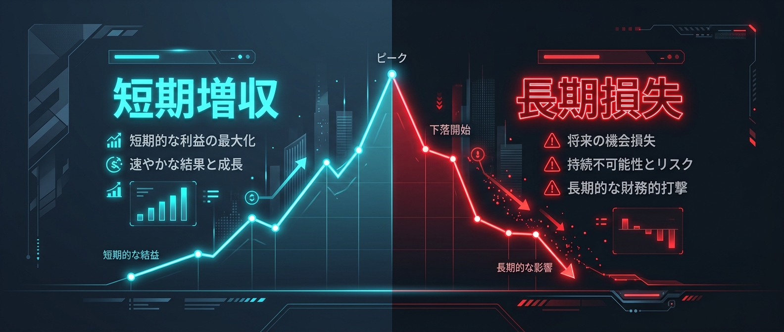 目先の売上を追うことで発生する「LTV（生涯顧客価値）の崩壊」