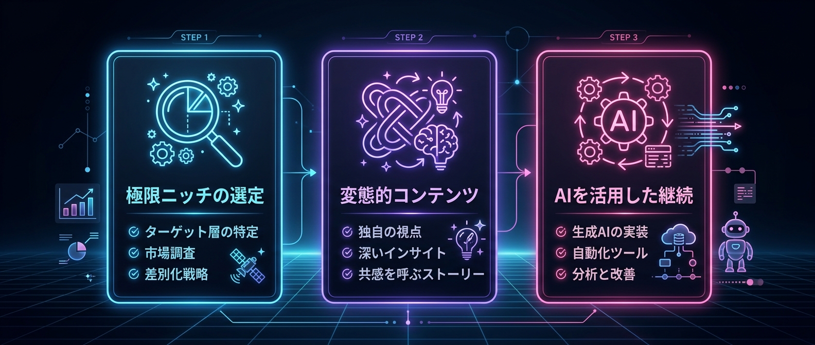 X(旧Twitter)で極限ニッチ戦略を展開するステップ