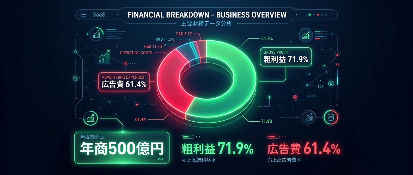 粗利益の大部分を広告費に突っ込む狂気の財務構造