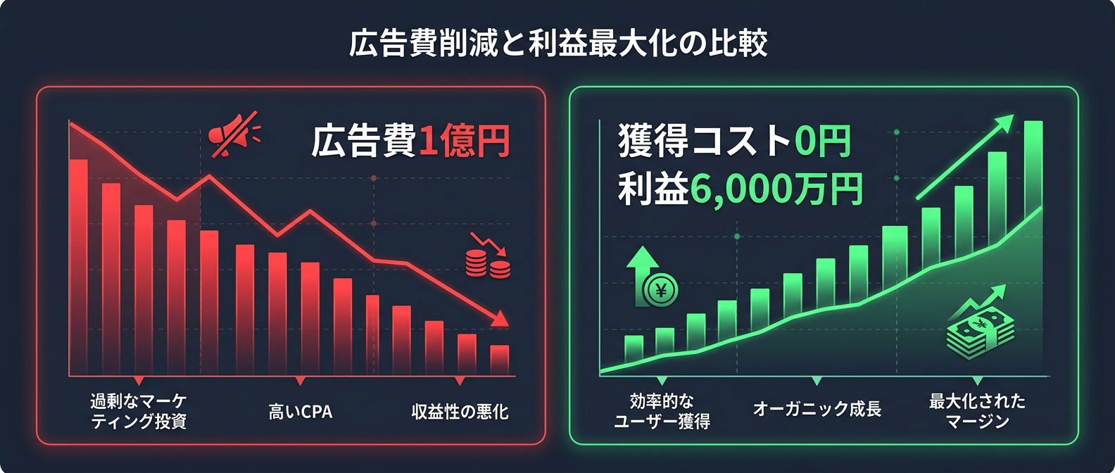 広告費依存からの脱却と、ゼロコストが生む複利の利益