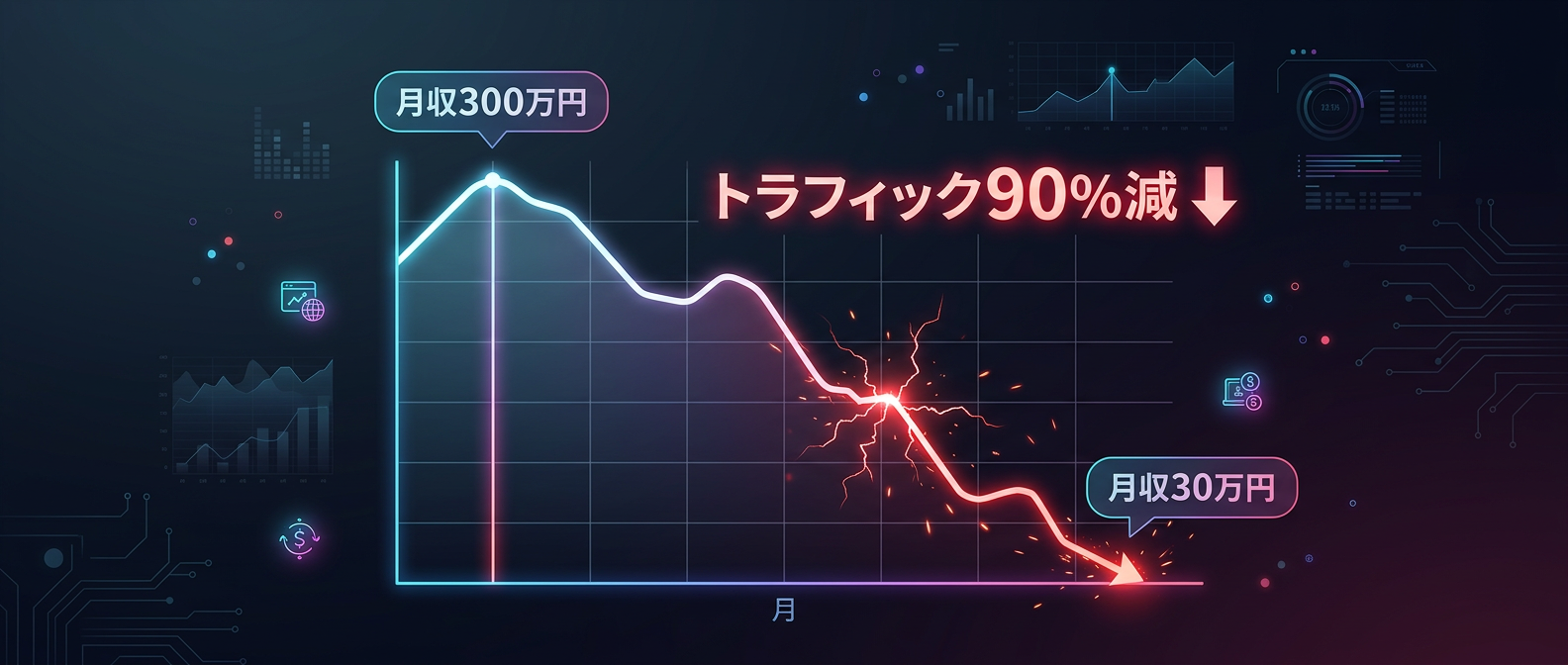 アルゴリズム依存によるトラフィックと収益の崩壊