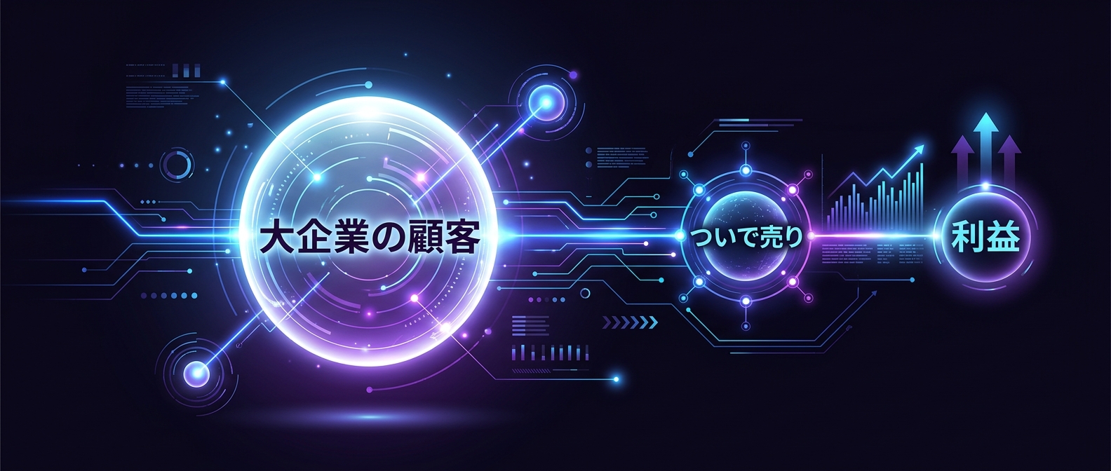 大企業のトラフィックに便乗する「ついで売り」の構造