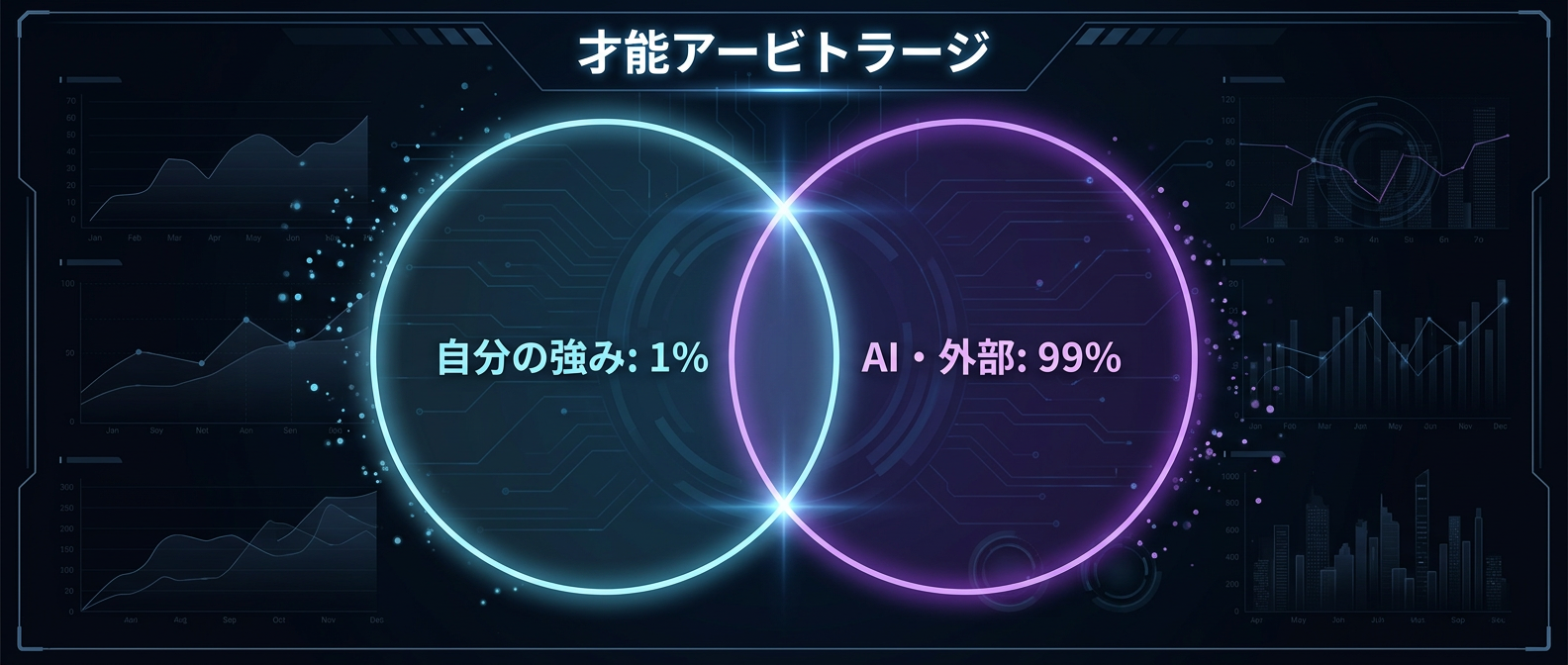 自分の強み1%に集中し、残り99%を外部に任せる「才能アービトラージ」