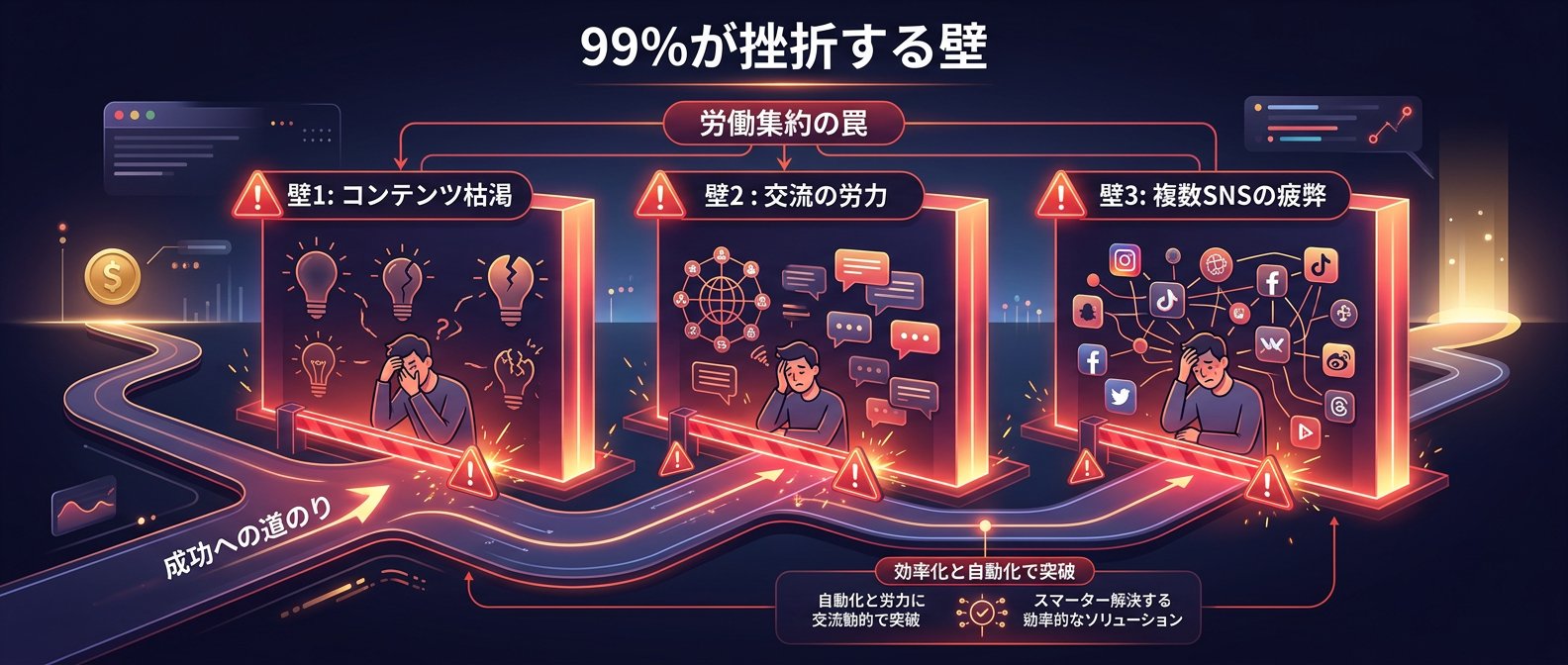 99%が挫折する3つの壁