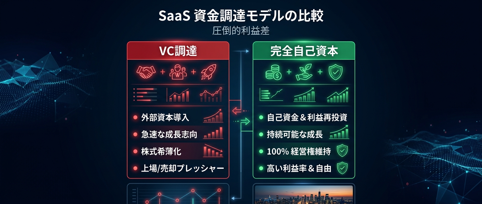 VC調達とブートストラップの残酷な利益差