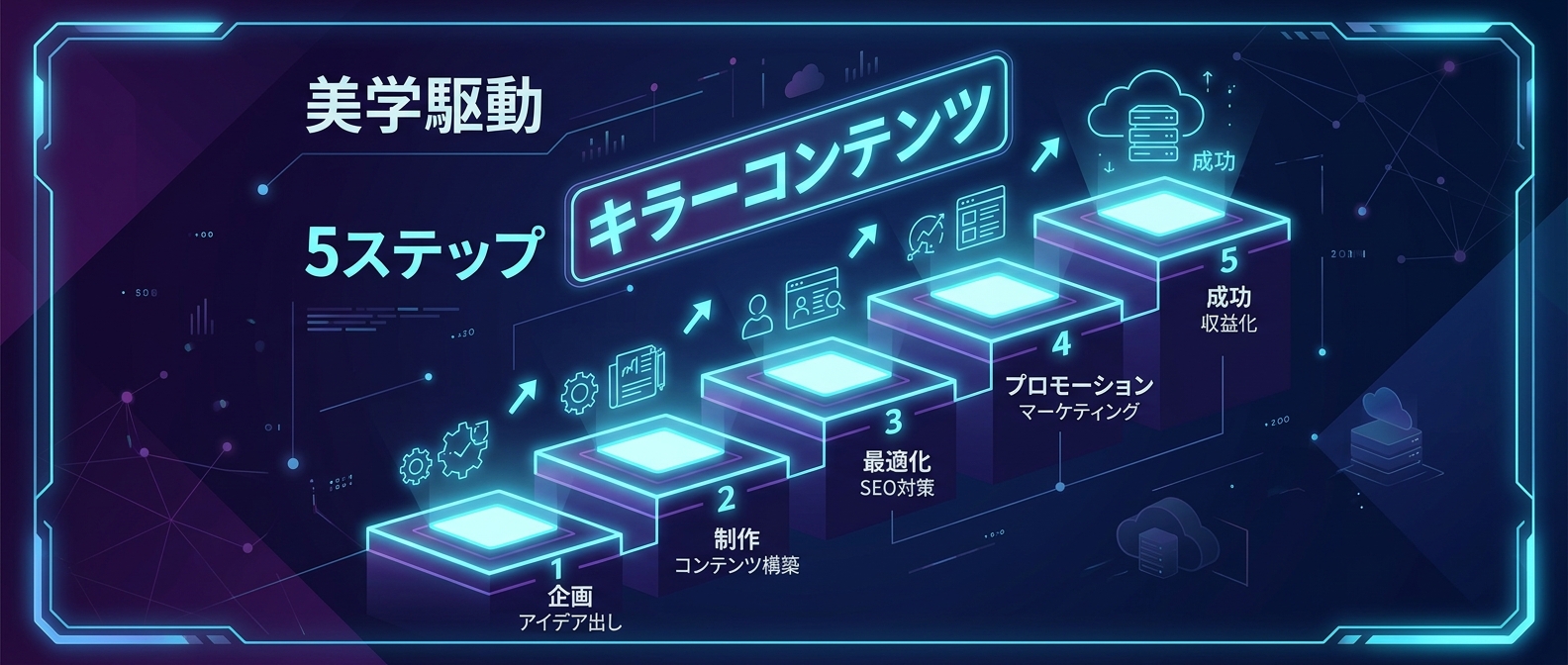 「美学駆動」を個人のSNSビジネスに転用する5つのステップ。