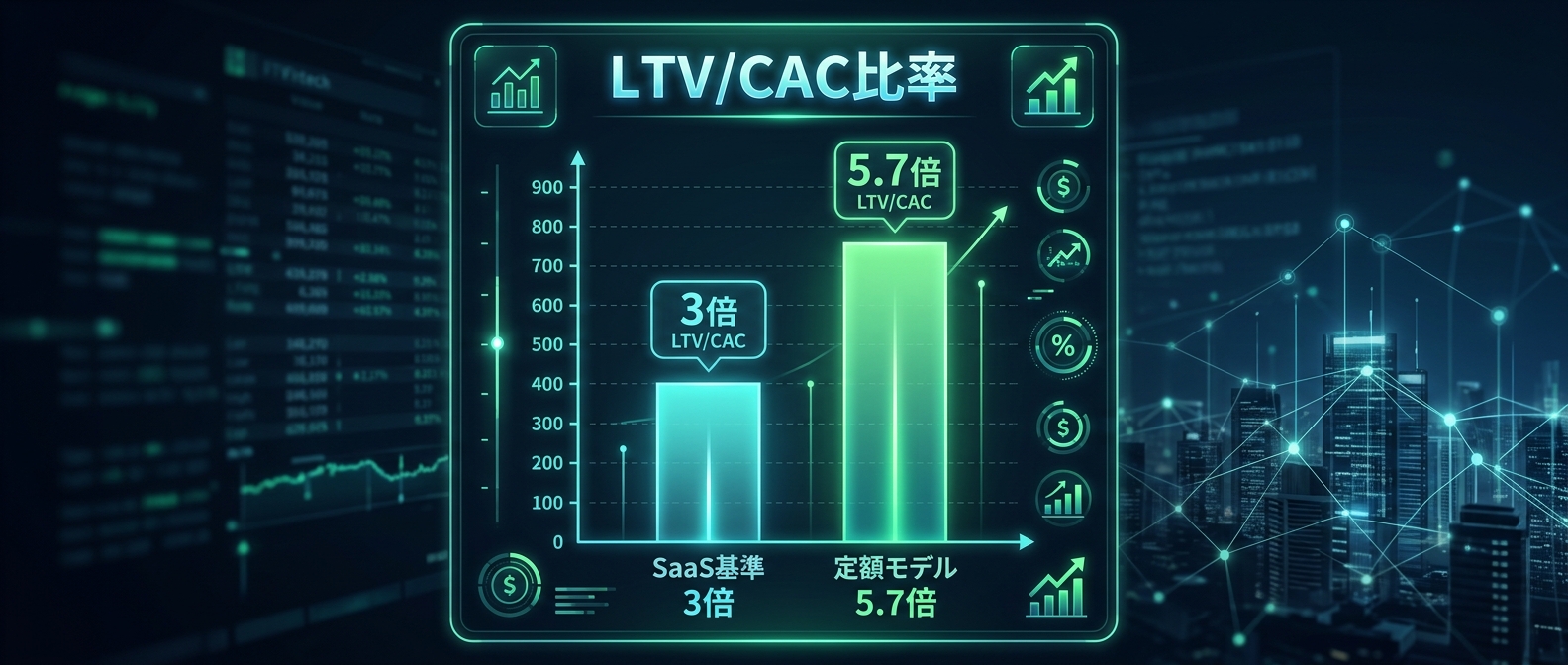 異常な利益率を示すLTV/CAC比率