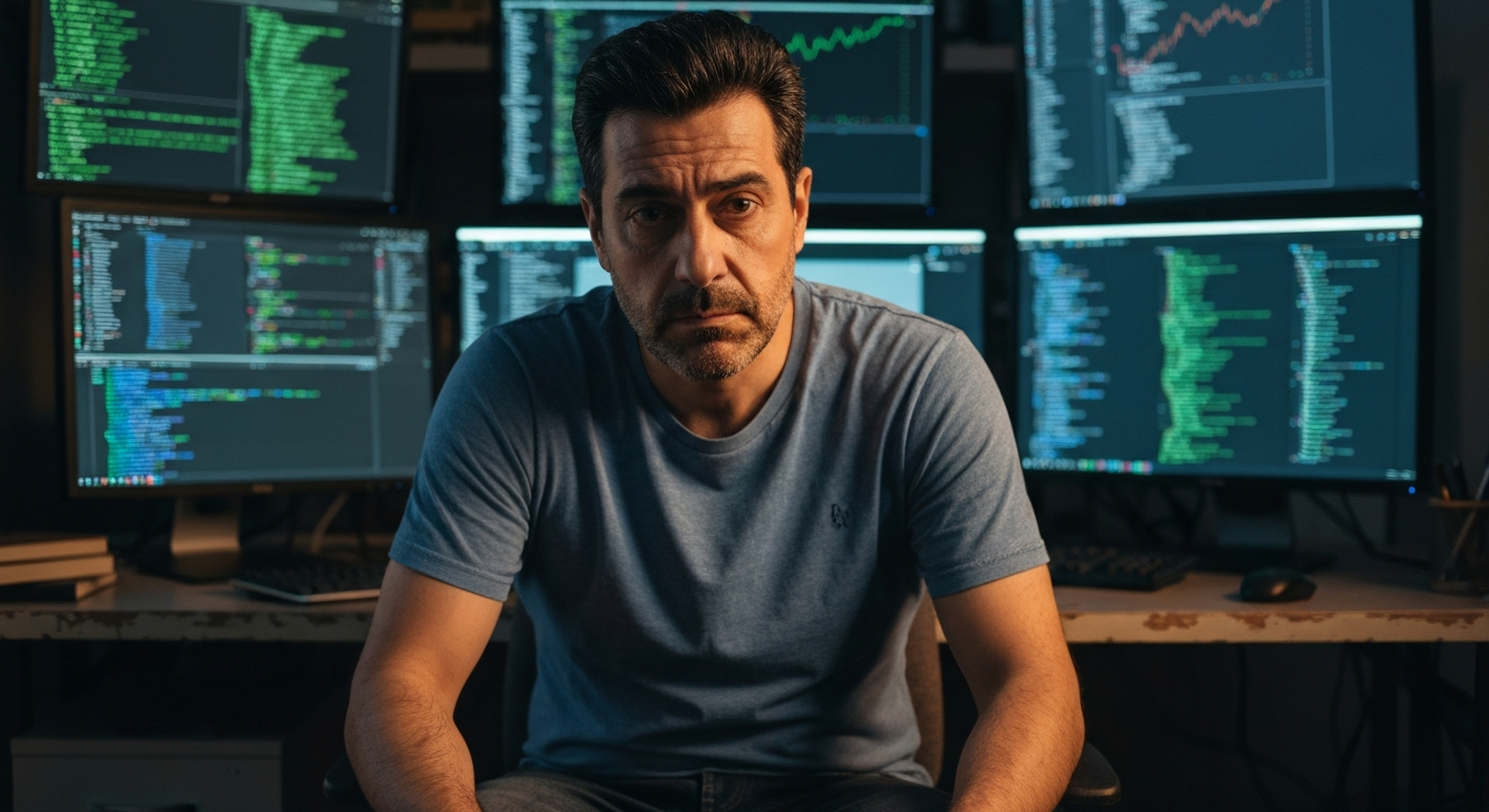 毎朝6時に起き、暗い部屋でコードを書く日々