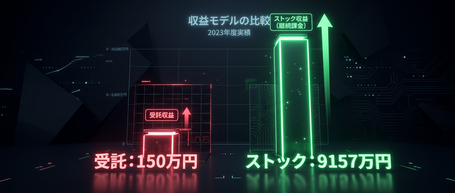 単発モデルとストックモデルの圧倒的な収益差