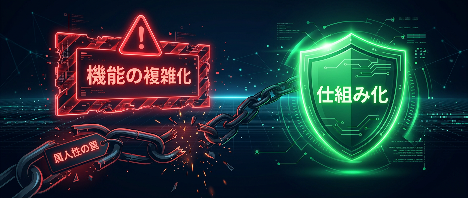 99%が陥る「属人性の罠」と機能の複雑化