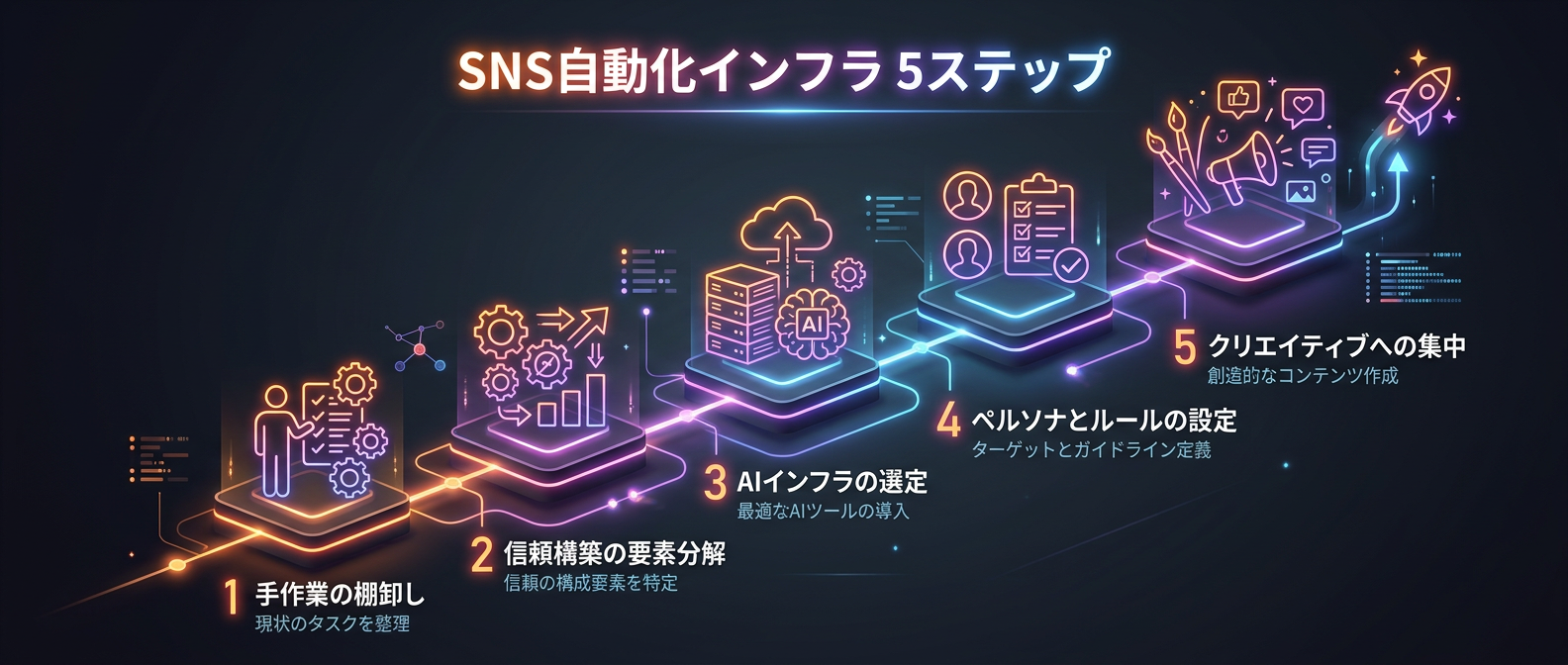 SNS運用を「自動化インフラ」に置き換える5ステップ