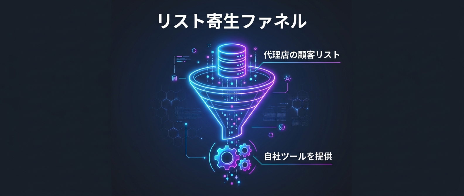 他人のインフラに組み込まれる「リスト寄生ファネル」の構造