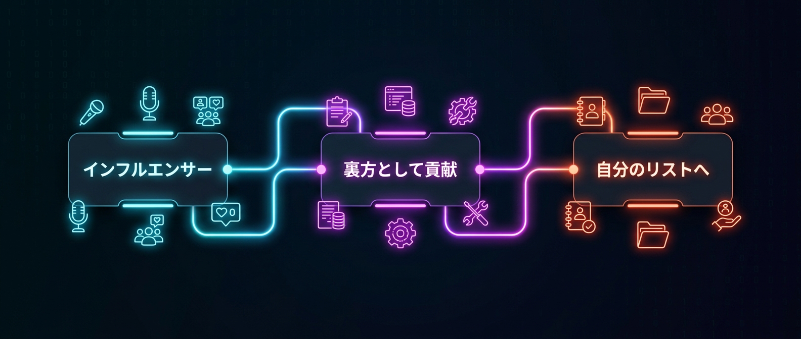 SNSでインフルエンサーのリストを吸収するフロー