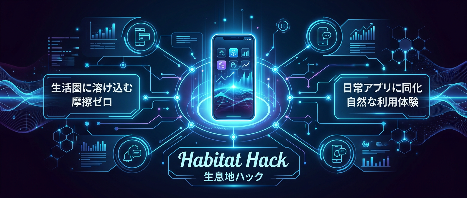 ユーザーの日常動線にコンテンツを寄生させる「生息地ハック」の核心