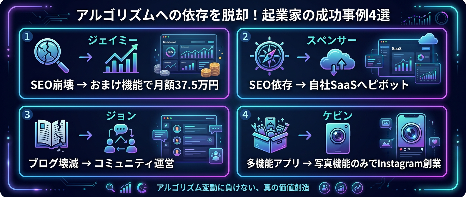 アルゴリズムを捨てて巨万の富を築いた4人の先駆者たち