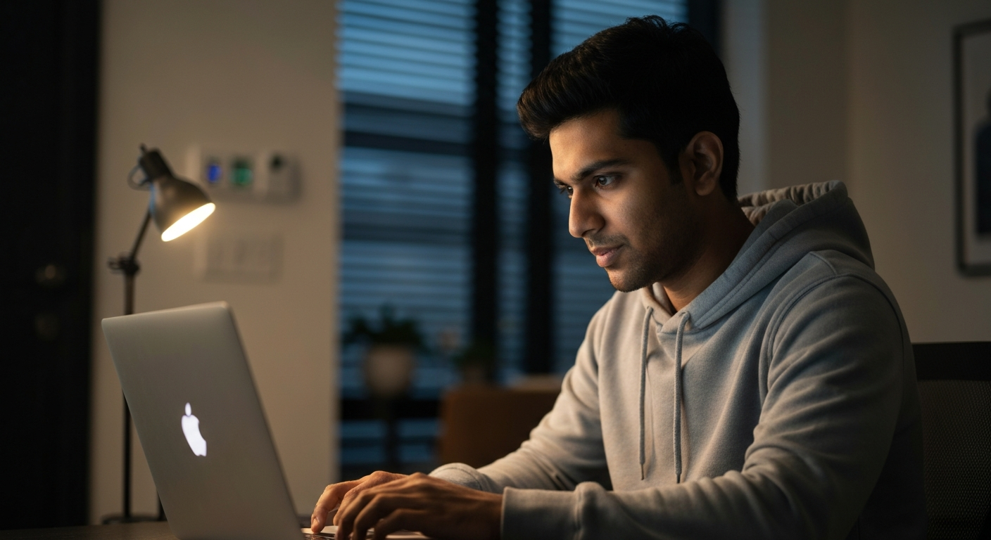 会社をドロップアウトし、10年間の引きこもり生活から年商4.5億円のソロプレナーへ変貌を遂げたKeval Shah（イメージ）