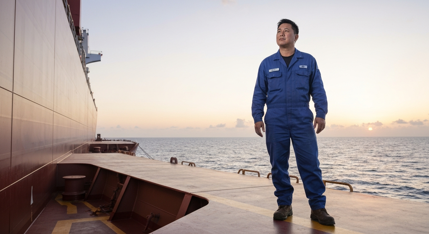 年の半分を海上で隔離される孤独な機関士