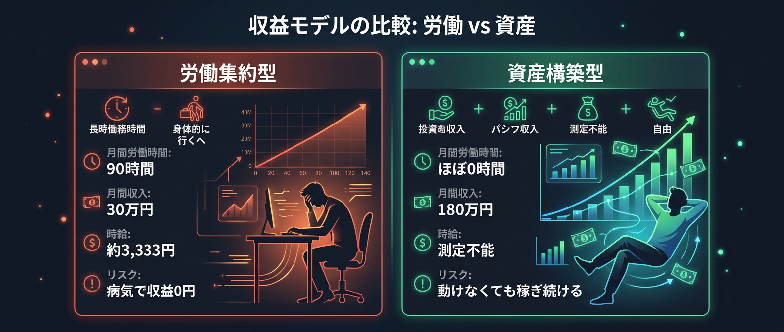 労働集約型と資産構築型のROI比較