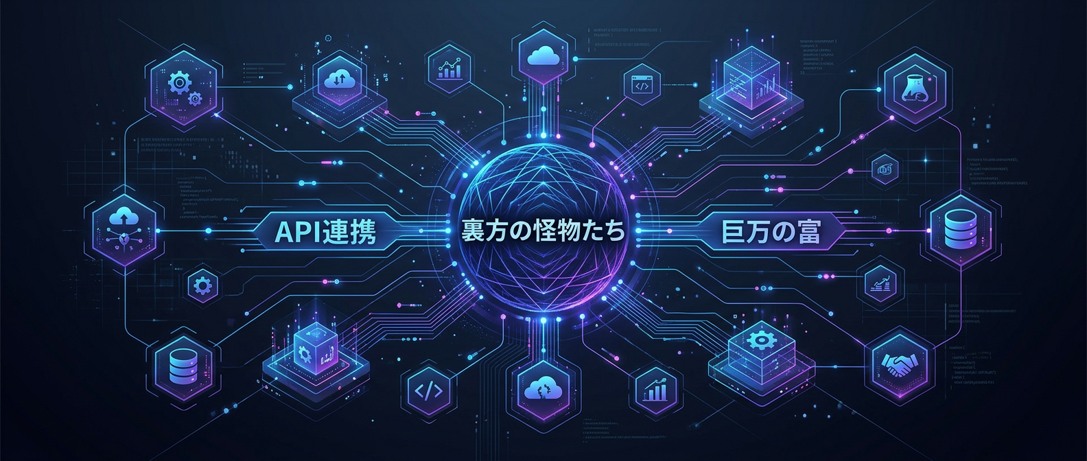 表舞台には立たず、裏方のAPI連携で巨万の富を築いた企業群