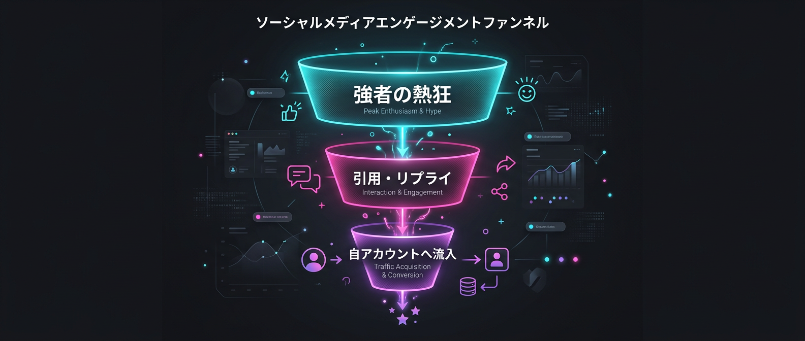 SNS運用における「熱量買収ファネル」の3ステップ