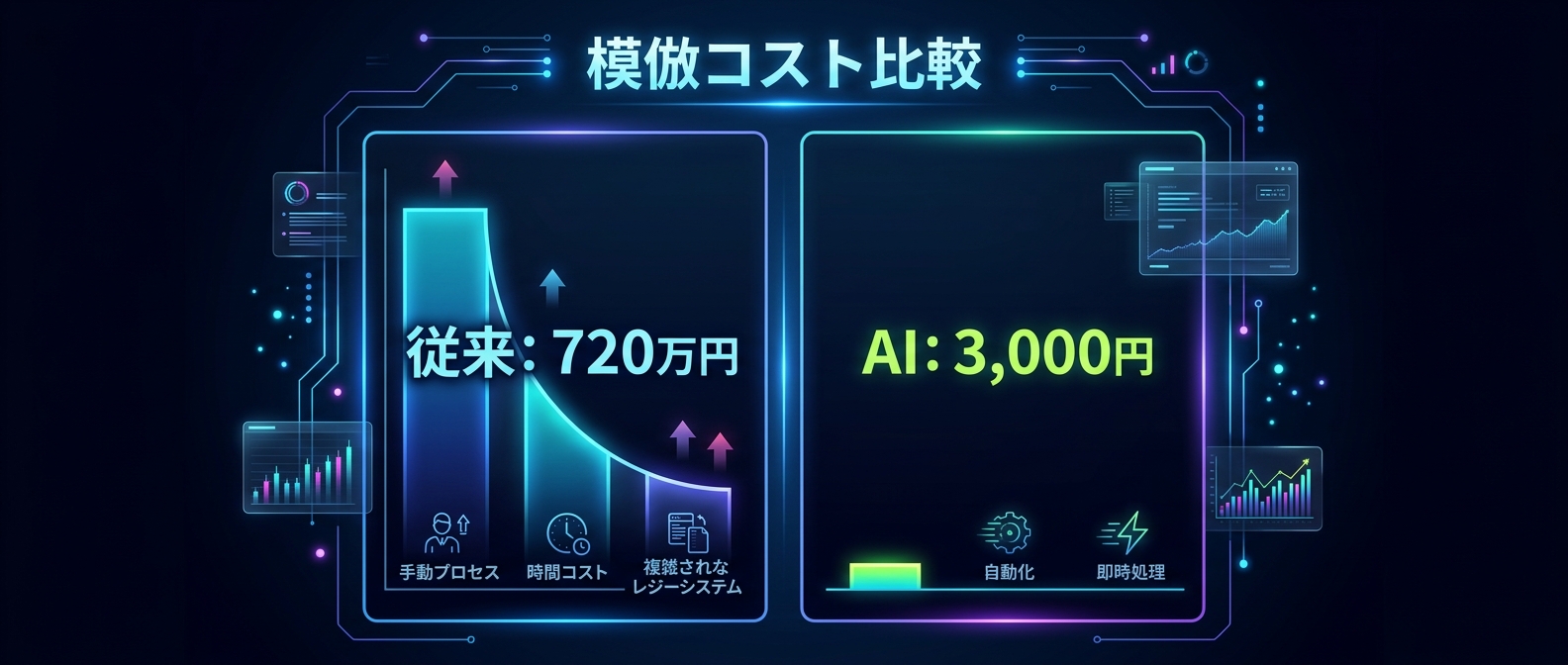 AIの進化により、競合の模倣コストは720万円からわずか3,000円へと崩壊した