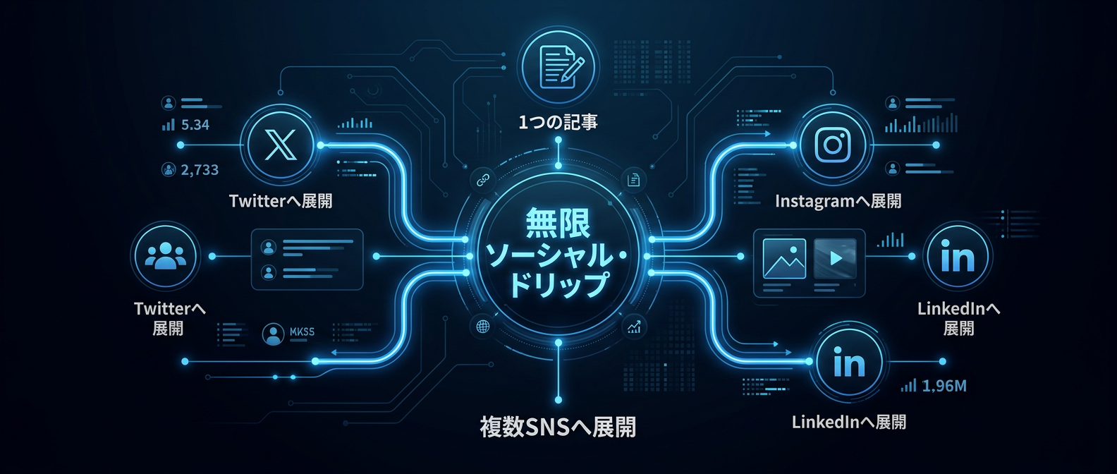 1つの記事を何度も再利用する「無限ソーシャル・ドリップ」