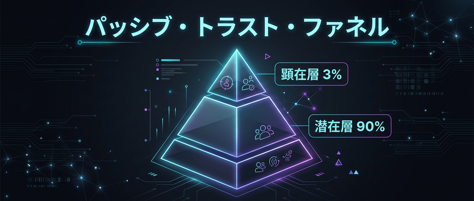 市場の90%を占める潜在層を狙う「パッシブ・トラスト・ファネル」