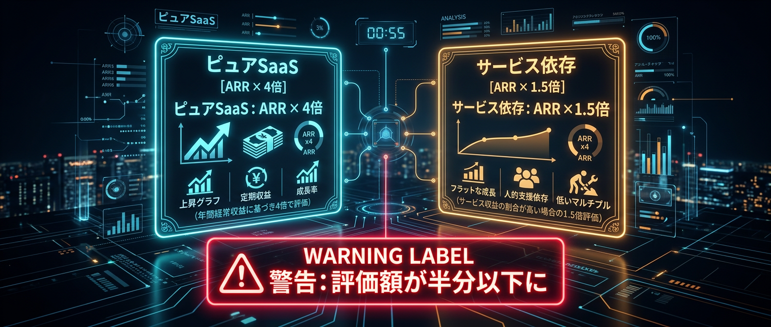 同じ売上でも、ビジネスモデルの違いで会社評価額は大きく変わる。