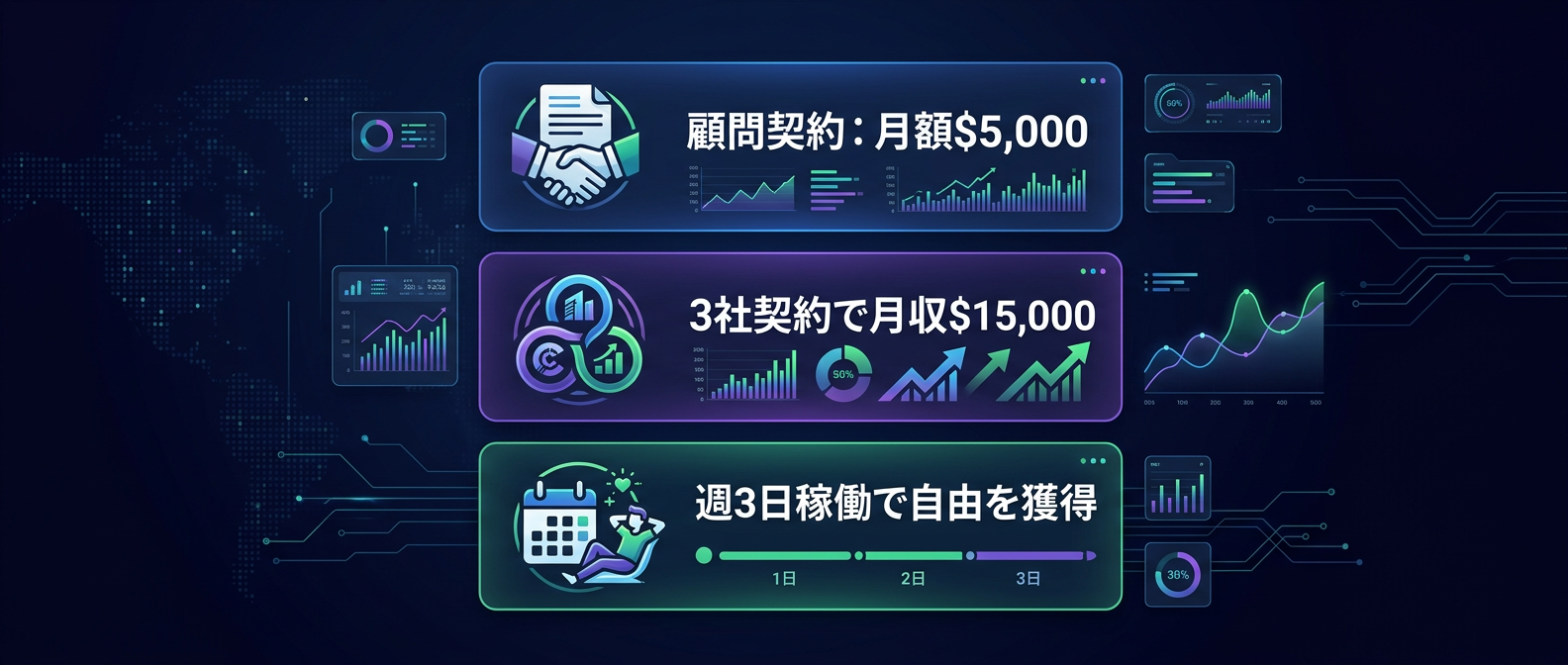 週3日の顧問業で安定収入を得ながら、残りの時間で新しいプロダクトを作る生存戦略。
